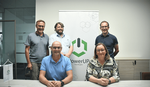 image of PowerUP employees and MPE directors signing the partnership contract, 2024